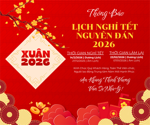LỊCH NGHỈ TẾT NGUYÊN ĐÁN BÍNH NGỌ 2026